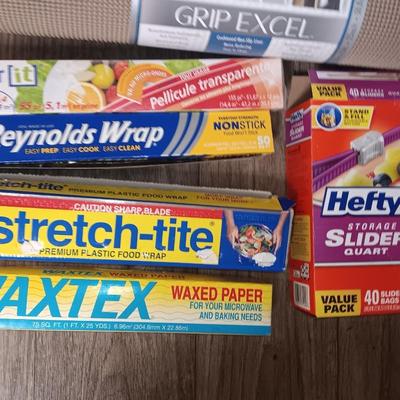 Kitchen needs - New large roll of drawer liner, and an assortment of food protection wraps