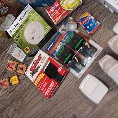 Home needs - fire alarm - light bulbs - power strips - nightlights - and more some brand new!