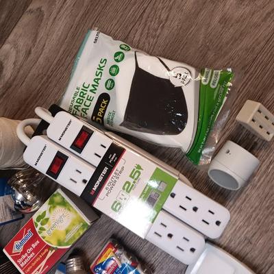 Home needs - fire alarm - light bulbs - power strips - nightlights - and more some brand new!