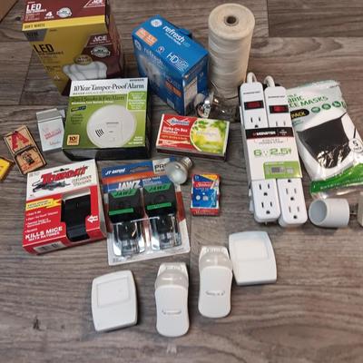 Home needs - fire alarm - light bulbs - power strips - nightlights - and more some brand new!