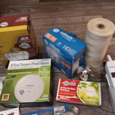 Home needs - fire alarm - light bulbs - power strips - nightlights - and more some brand new!