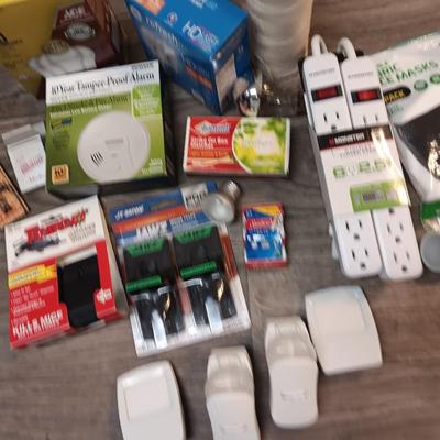 Home needs - fire alarm - light bulbs - power strips - nightlights - and more some brand new!