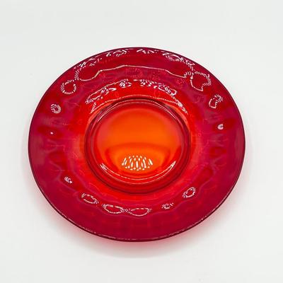 FENTON ~ Ruby Agua Caliente ~ Eight (8) 1930’s Salad Plates