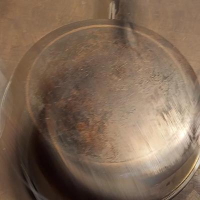 Stainless steel pots and pans with a stainless steel steamer