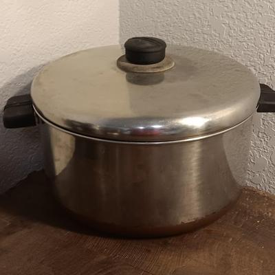 Stainless steel pots and pans with a stainless steel steamer
