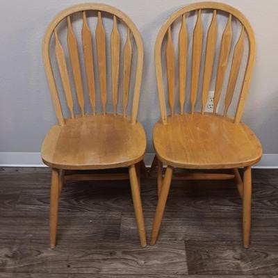 Two dining room / kitchen chairs in good and sturdy condition