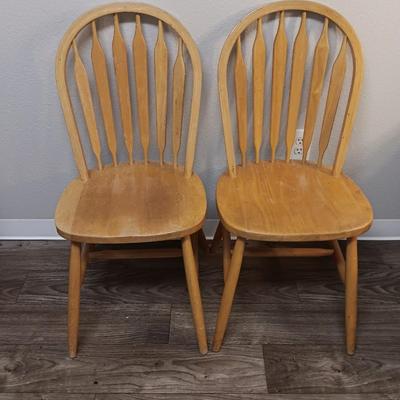 Two dining room / kitchen chairs in good and sturdy condition