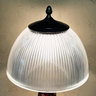 Single (1) ~ Vtg. Cranberry Ruby Red Bohemian Crystal Lamp