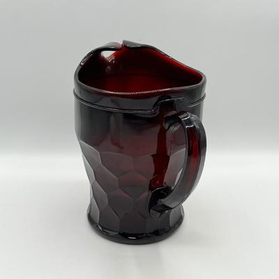 ANCHOR HOCKING ~ Georgian Ruby Honeycomb Pitcher