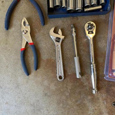 CHISEL SET, VARIOUS SOCKETS, XACTO CUTTING SET AND MORE