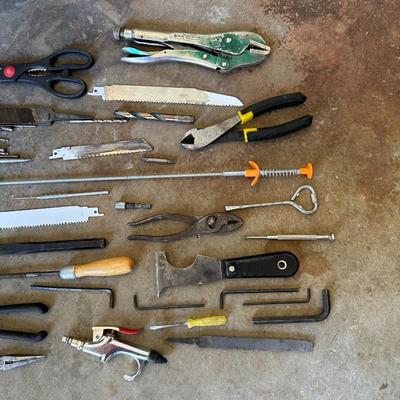 A VARIETY OF HAND TOOLS & DRILL BITS