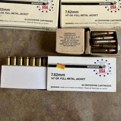 5 BOXES OF 7.62 AMMUNITION