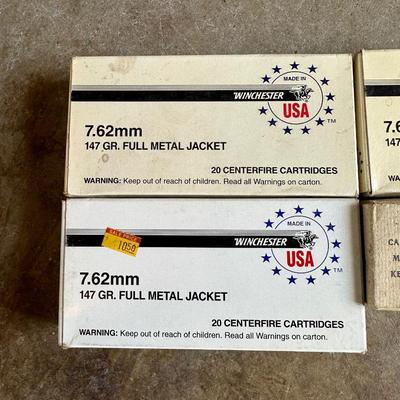 5 BOXES OF 7.62 AMMUNITION