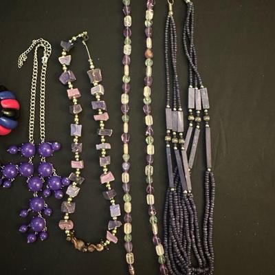 Collection of Predominantly Purple Costume Jewelry