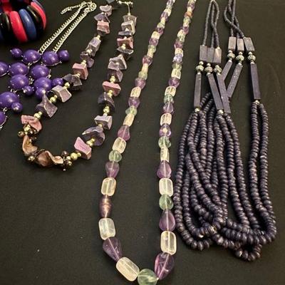 Collection of Predominantly Purple Costume Jewelry