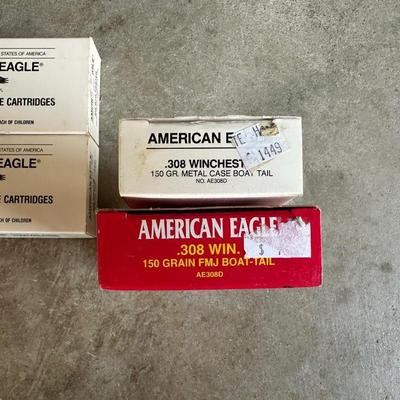 4 BOXES OF .308 WINCHESTER AMMUNITION