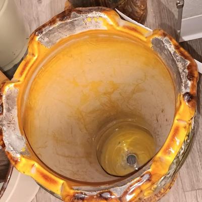 Stunning Antique Umbrella Stand is an English Majolica Pedestal missing Original Jardiniere