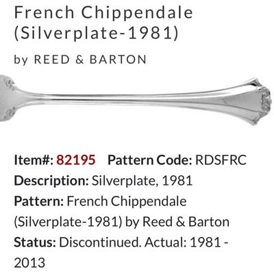 REED & BARTON ~ French Chippendale ~ 5 Piece Service For 10 ~ 4 Serving Pieces