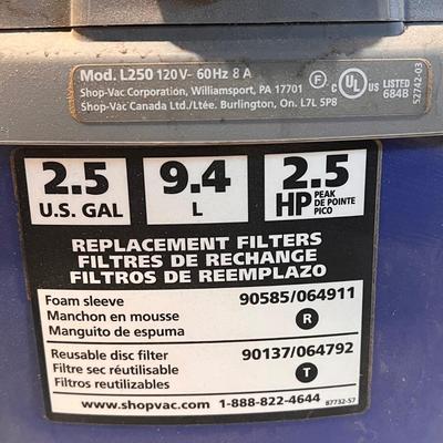 Two Shop Vacs (6 gallon + 2.5 gallon) and More (G-DZ)