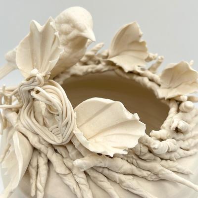 BEAUTIFUL MUD ~ Ceramic Bird Nest Decorative Vase