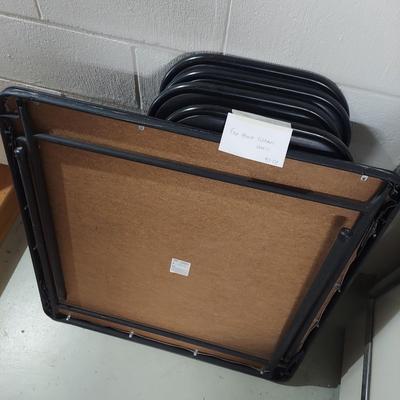 Four Black Folding Chairs w/ Card Table (BS-DZ)