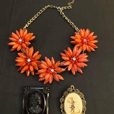 Collection of Costume Jewelry Including a Statement Necklace
