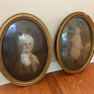 Two antique convex frames
