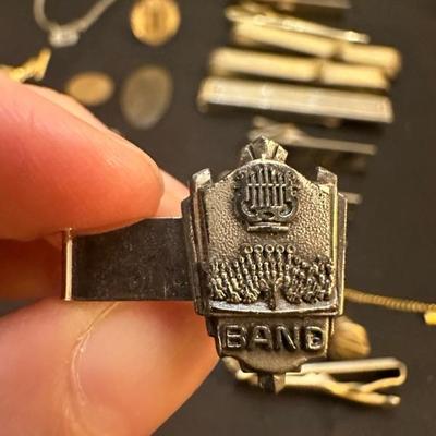 Collection of Cuff Links & Clips Including Vintage Jewelry Box