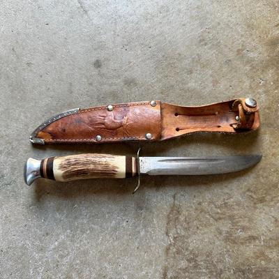 COMPASS SOLINGEN GERMANY FIXED BLADE KNIFE & SCHRADE FOLDING KNIFE
