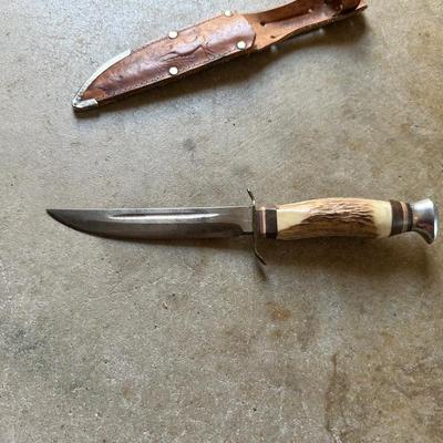 COMPASS SOLINGEN GERMANY FIXED BLADE KNIFE & SCHRADE FOLDING KNIFE