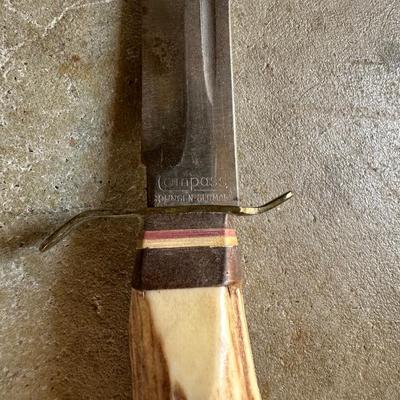 COMPASS SOLINGEN GERMANY FIXED BLADE KNIFE & SCHRADE FOLDING KNIFE