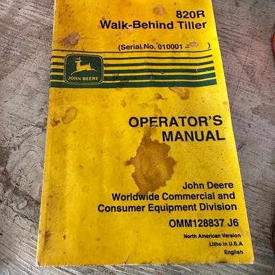 JOHN DEERE 820R WALK BEHIND TILLER