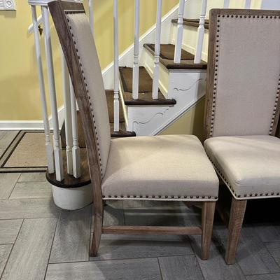 4 Upholstered Dining Chairs Farmhouse Style