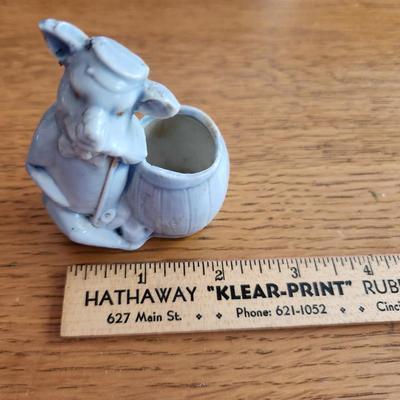 Petite Blue Piggy Planter