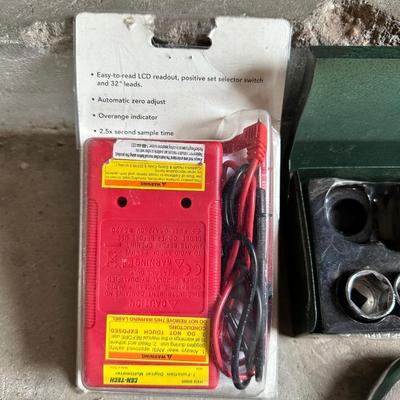 SOCKETS, FILES, MULTIMETER, DRIL BITS AND MORE
