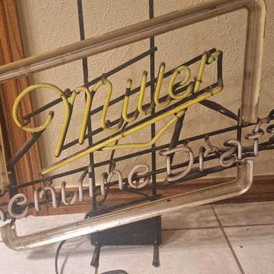 Miller genuine draft neon sign as is