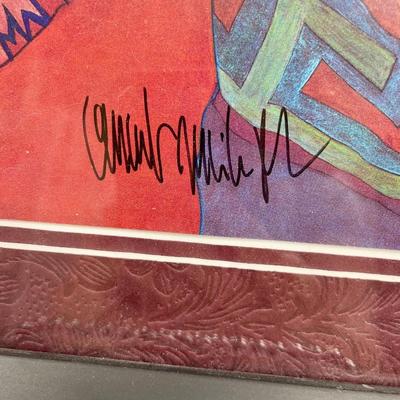 Signed Southwestern American Indian Framed artwork