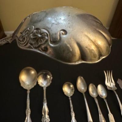 Group of Beautifilly Detailed Spoons and Forks