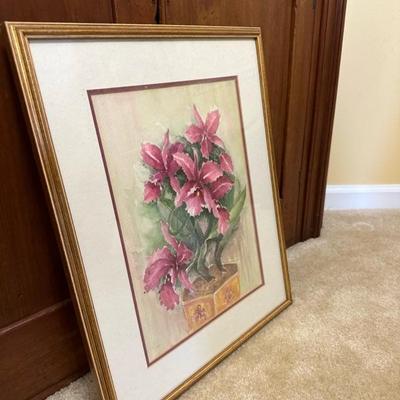 Framed Floral Artwork
