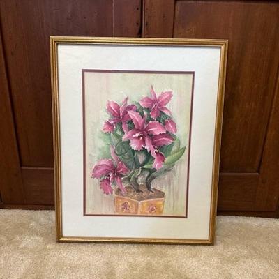 Framed Floral Artwork