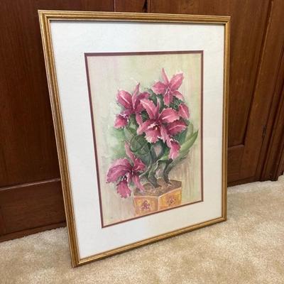 Framed Floral Artwork