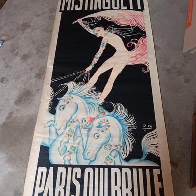 Rare poster - Mistinguett Casino de Paris Paris qui Brille La Plus Belle Revue du Monde, 1931