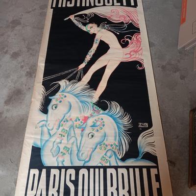 Rare poster - Mistinguett Casino de Paris Paris qui Brille La Plus Belle Revue du Monde, 1931