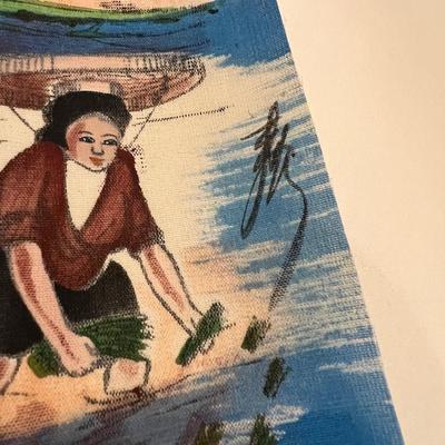 3 Paintings on Silk Signed