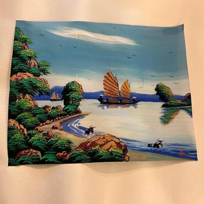 3 Paintings on Silk Signed
