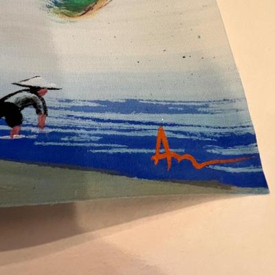3 Paintings on Silk Signed