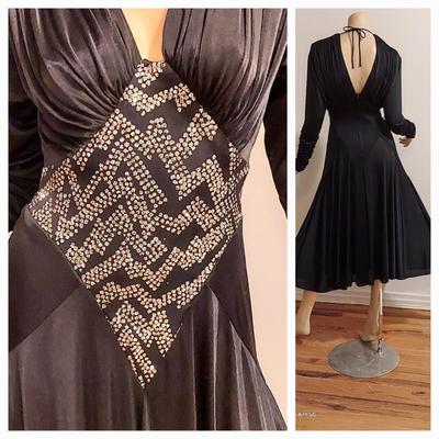 Vtg 60-70s Jack Bryan 2 for one Collectible dresses one Black one white both Embellished