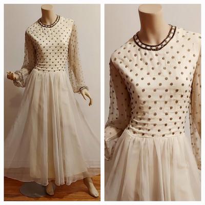 Vtg 60-70s Jack Bryan 2 for one Collectible dresses one Black one white both Embellished