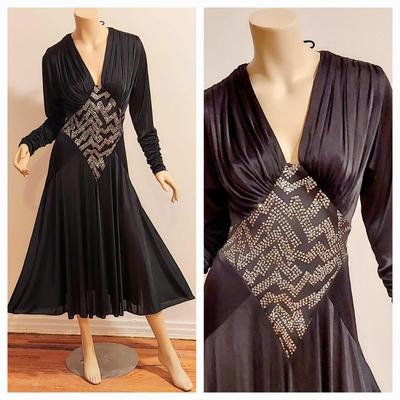 Vtg 60-70s Jack Bryan 2 for one Collectible dresses one Black one white both Embellished