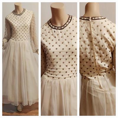 Vtg 60-70s Jack Bryan 2 for one Collectible dresses one Black one white both Embellished